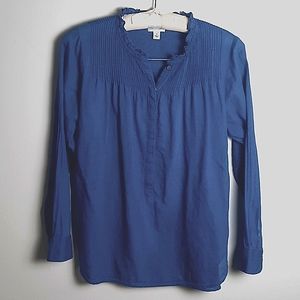 J Crew Blue Long Sleeve Blouse in Size 0